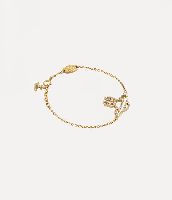 Vivienne Westwood Trudy Bracelet in GOLD/WHITE CZ